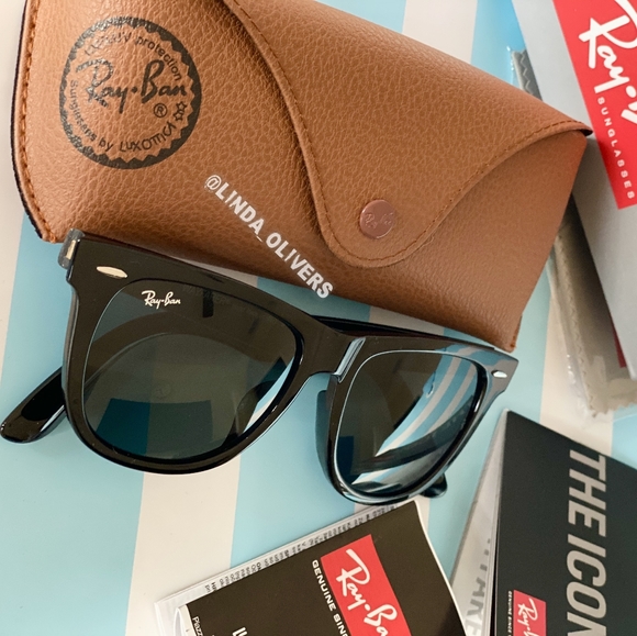 FREE SHIPPING Ray-Ban Wayfarer RB2140 Black - Picture 5 of 15